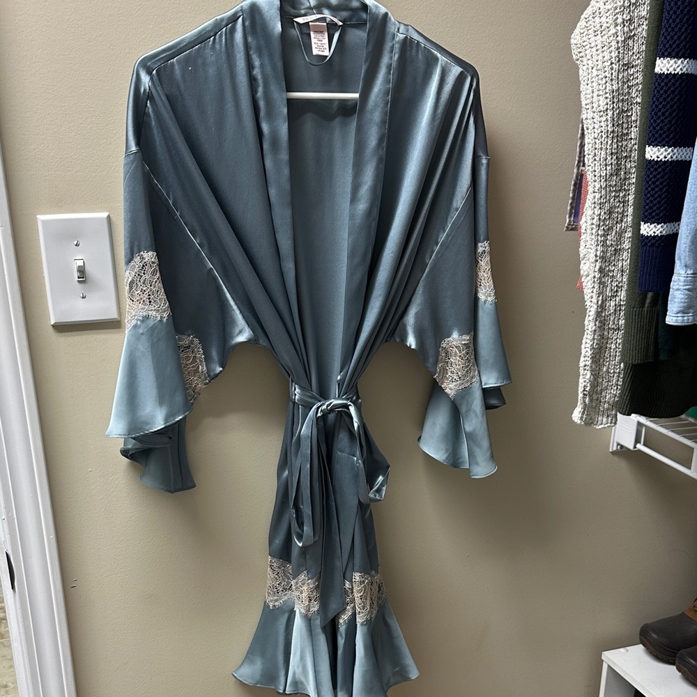 Victoria's Secret Silky Blue Robe